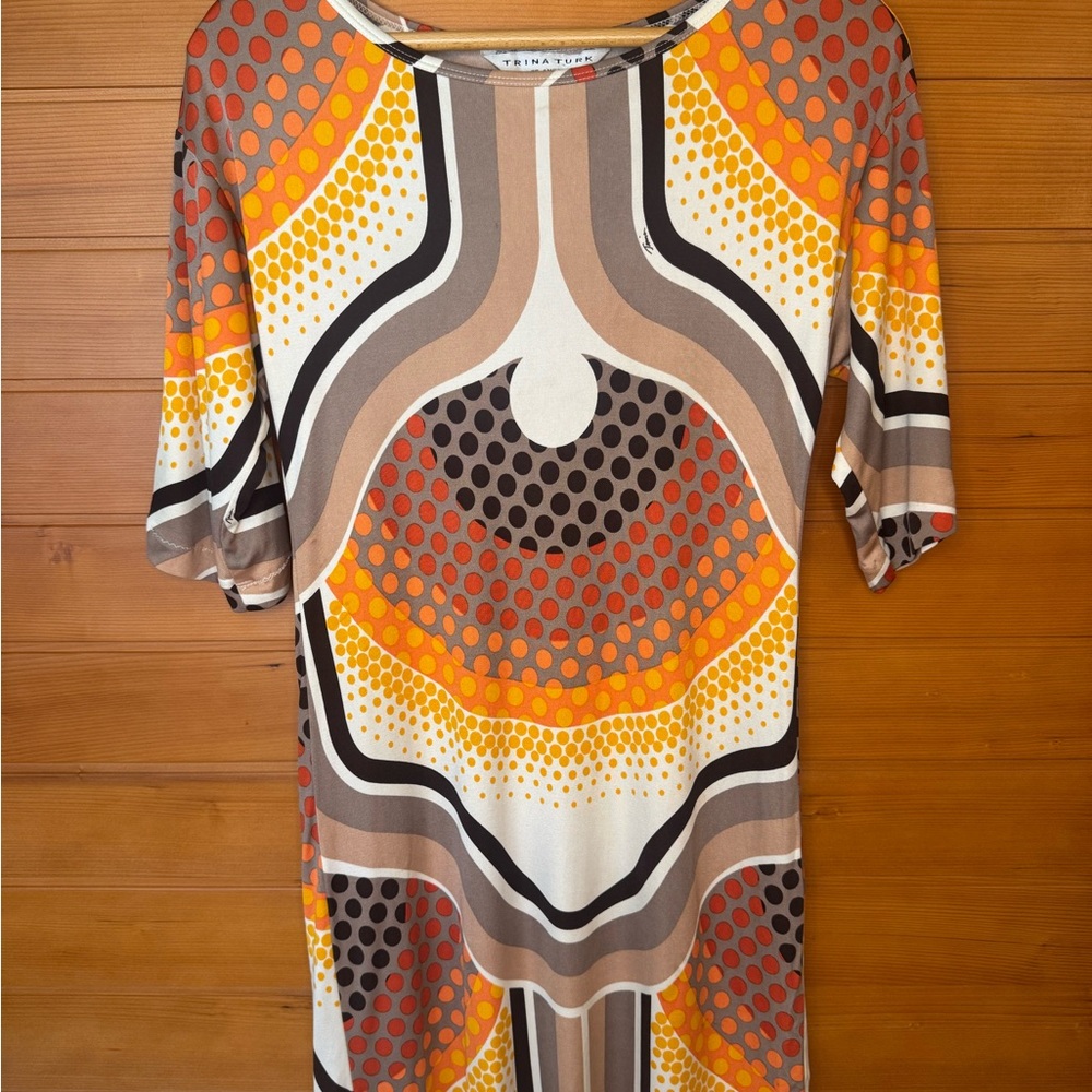 70’s Retro Trina Turk 100% Silk Dress